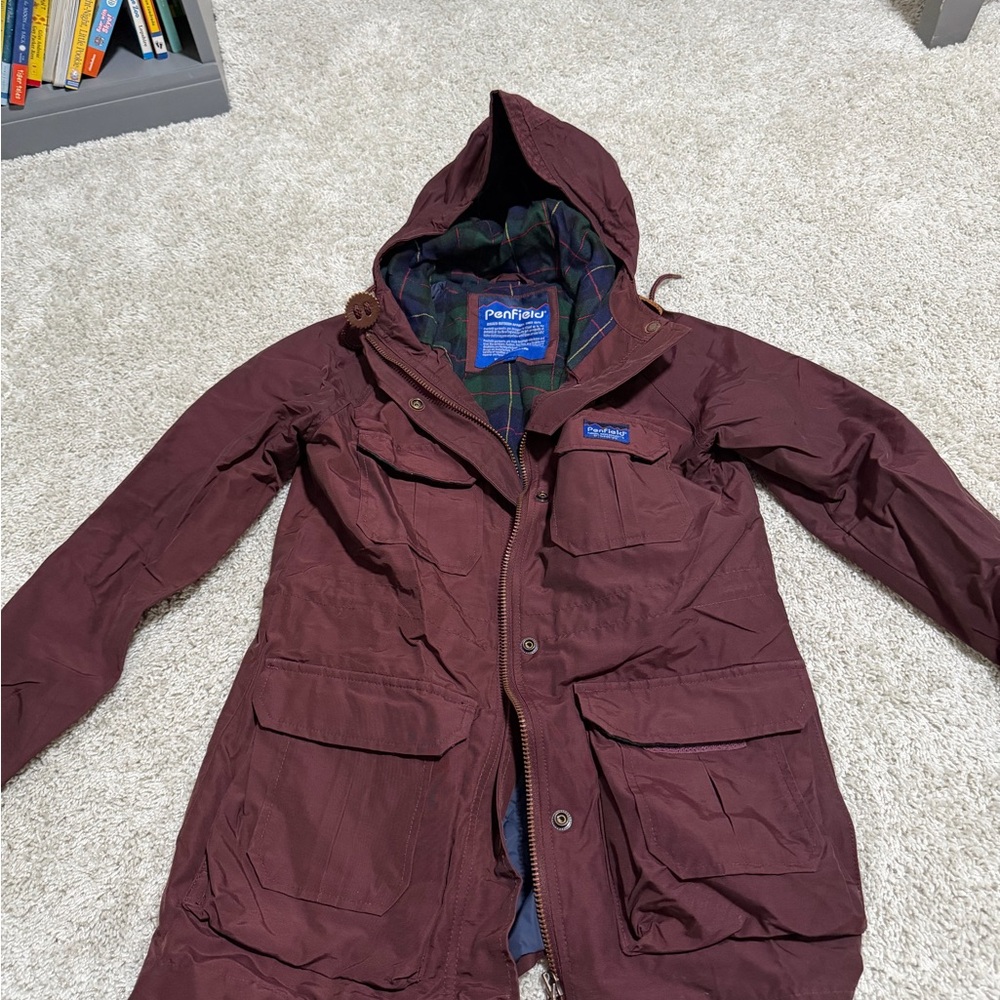 Penfield Hooded Parka in Deep Maroon